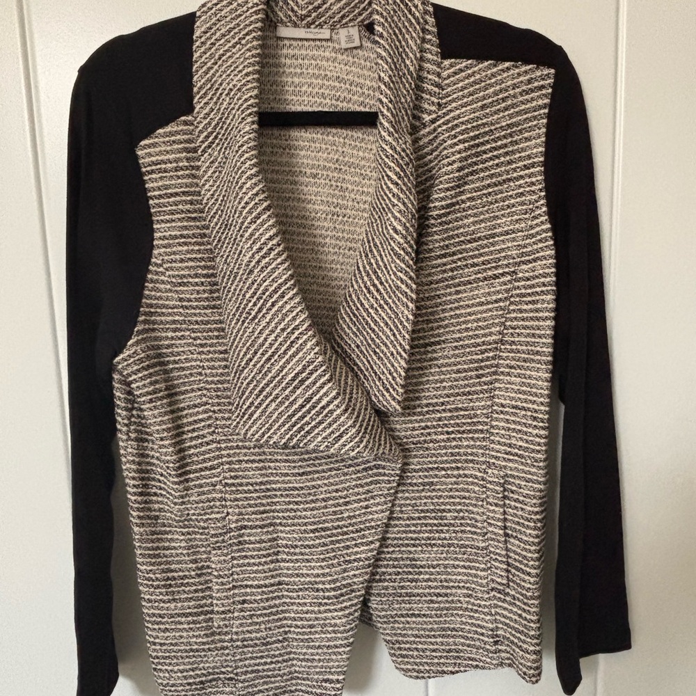 Halogen Black and Cream Striped Blazer NWOT